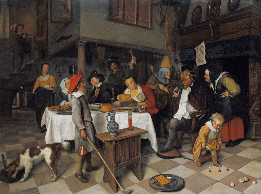 Jan Steen (1626-1679) A Twelfth Night Feast ‘The King drinks’