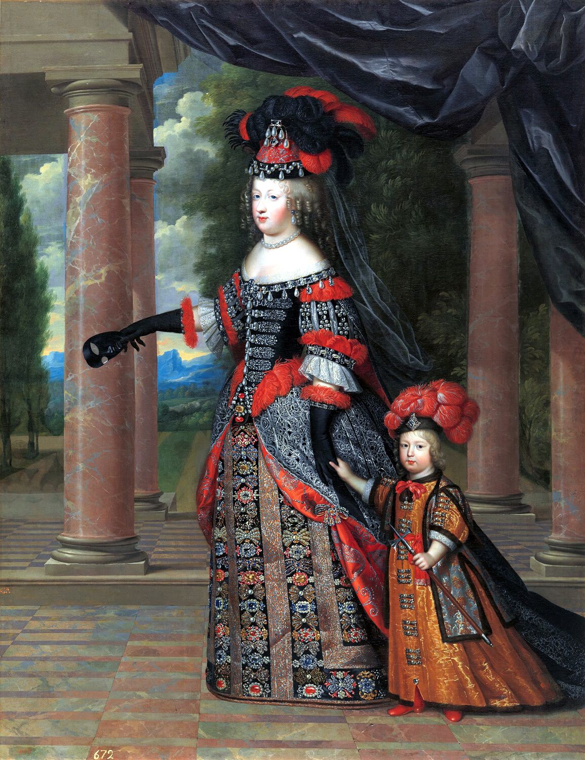 Charles y Henri Beaubrun María Teresa de Austria y el Gran Delfín de Francia, ca. 1664.