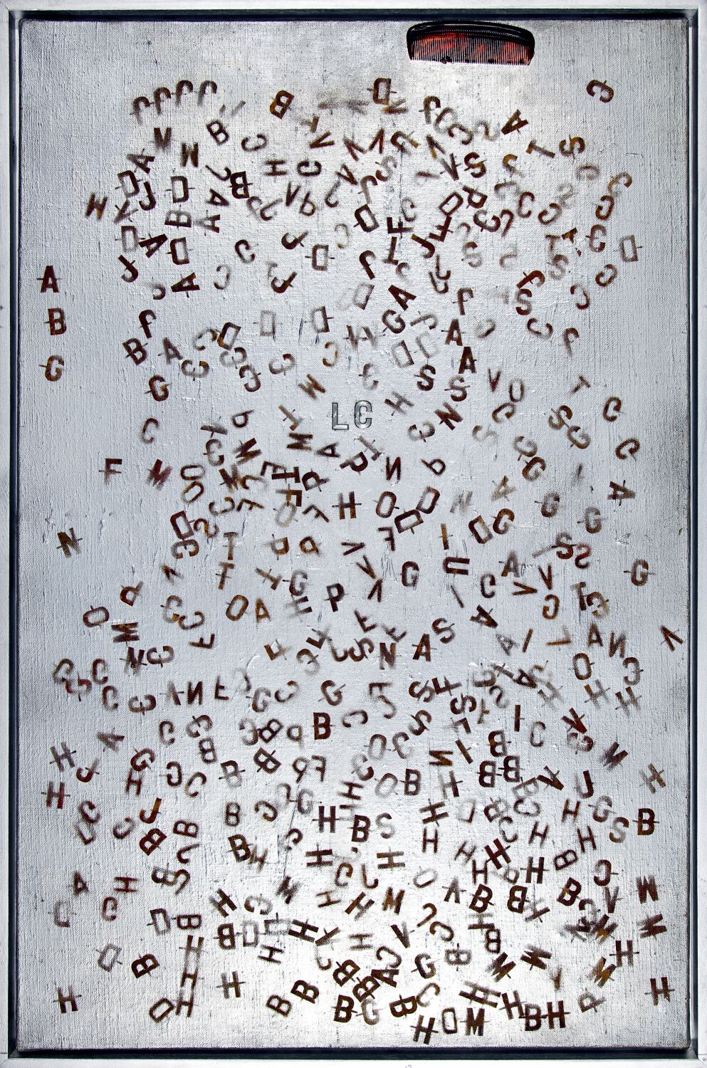 Lourdes Castro (1930-2022) Letras e Pente, 1962