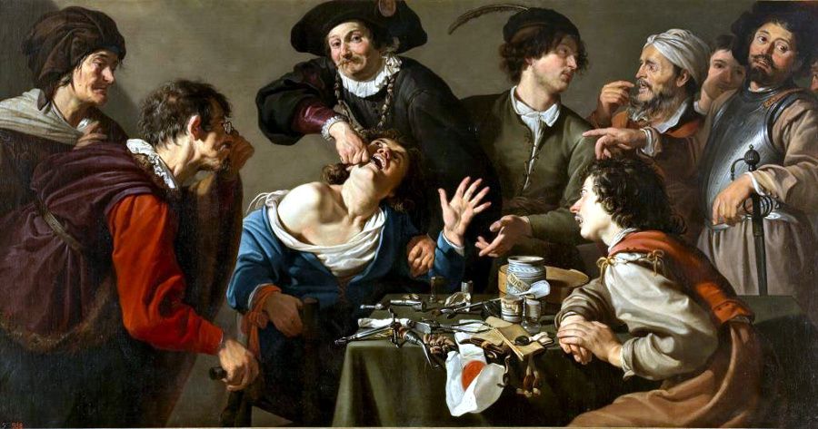 El charlatán sacamuelas. Theodoor Rombouts
