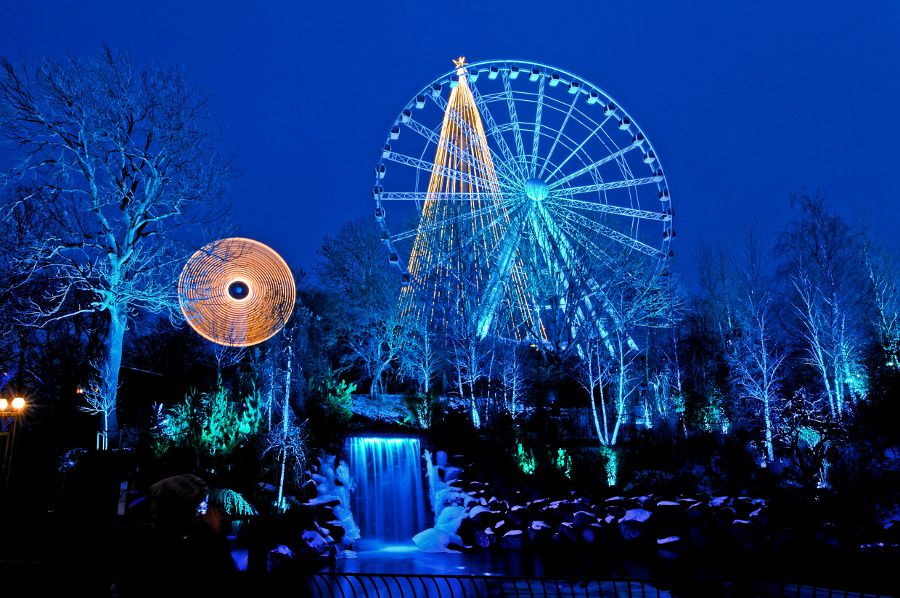 El mercado en el parque de atracciones de Liseberg