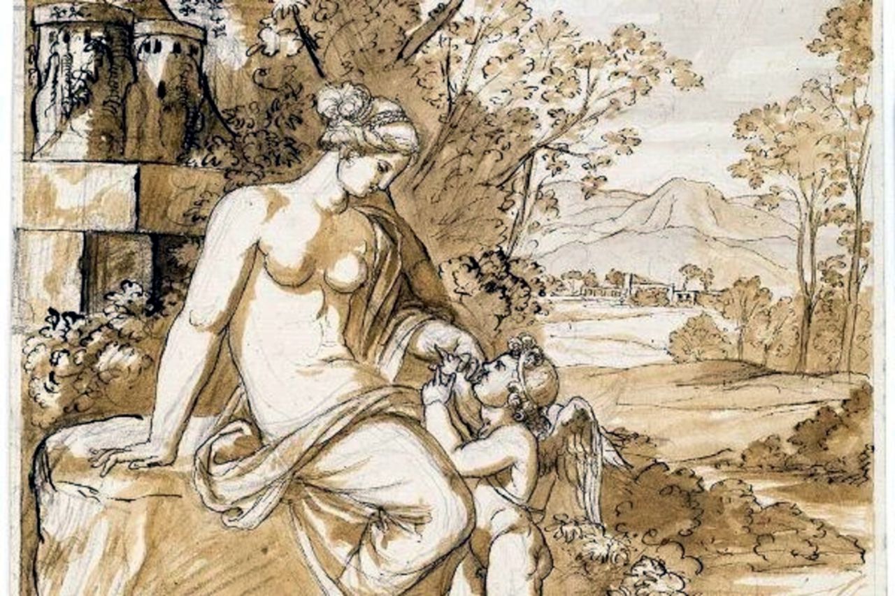 Detalle de Eros reprendido por Afrodita josé Madrazo