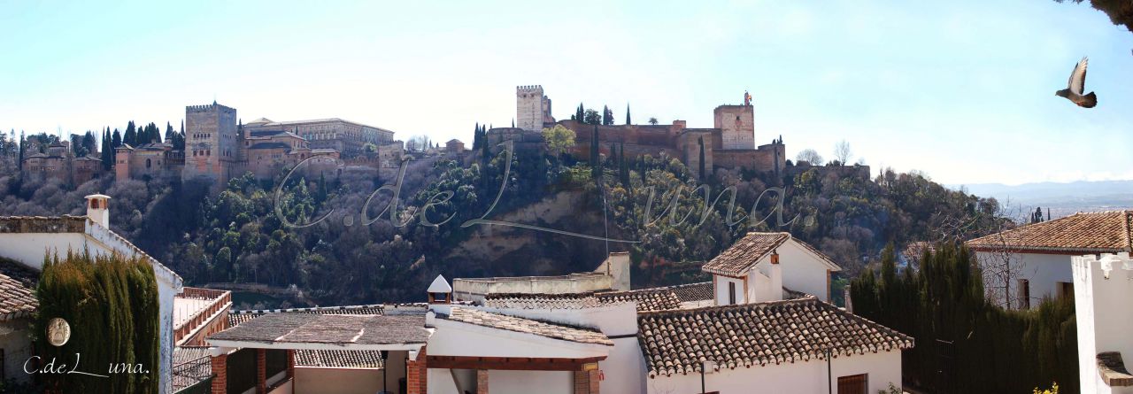 Panorámica de la Alhambra desde Abem Humeya (Granada)