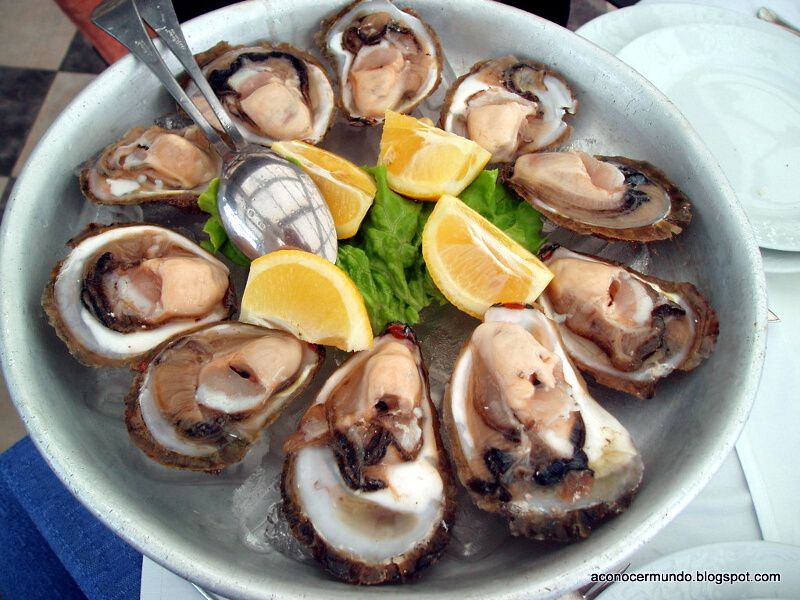 Restaurante Vila Koruna. Plato de Ostras