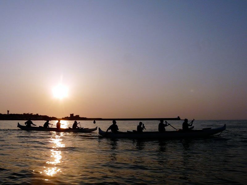En canoa