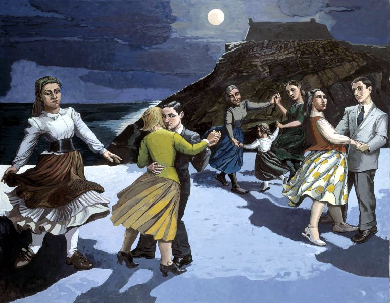 Paula Rego (1935)
El baile
1988
Acrílico sobre papel sobre lienzo
212,6 x 274 cm
Tate: Adquirido en 1989