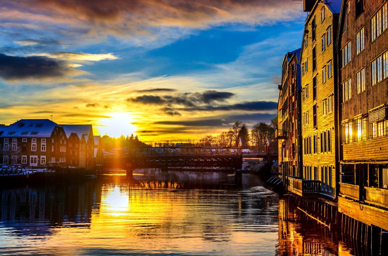 Puesta de sol. Trondheim