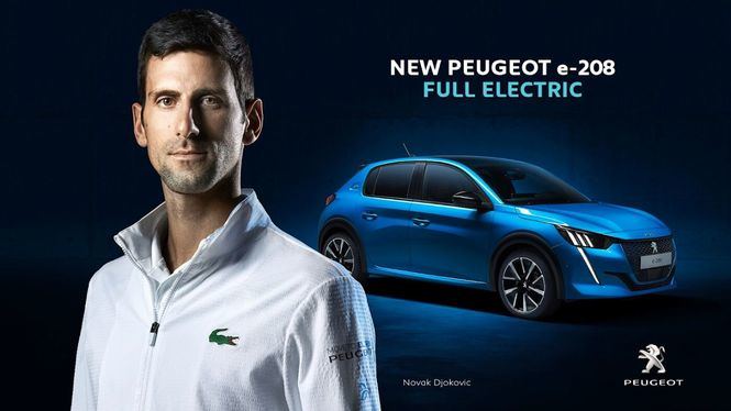 Novak Djokovic embajador de Peugeot y sus modelos electrificados