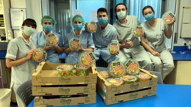 Florette dona ensaladas y material sanitario a hospitales, bancos de alimentos y comedores sociales