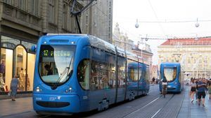 Los tranvías, el vehículo azul de Zagreb