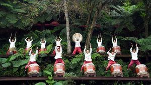 Tambores en el poblado de Maokong, Taiwán