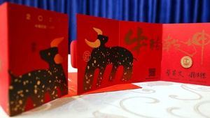 Taiwán presenta sobres rojos y tarjetas de felicitación por el Año del Buey