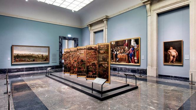 El Museo del Prado presenta el Biombo de la Conquista de México