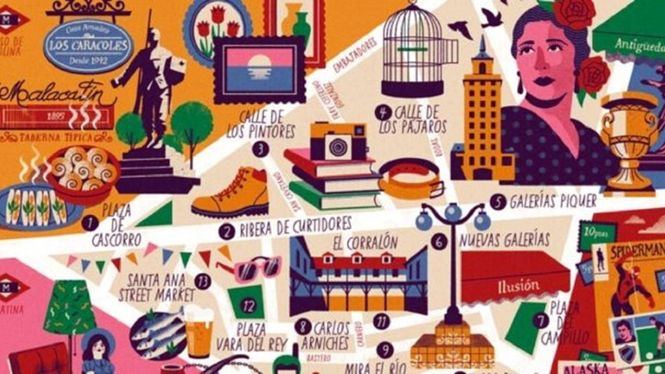 El Rastro, nuevo Mapa Cultural Ilustrado de Madrid