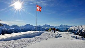 Navidad blanca en el paraíso glaciar de los Alpes