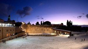 Jerusalén, cubierta de nieve