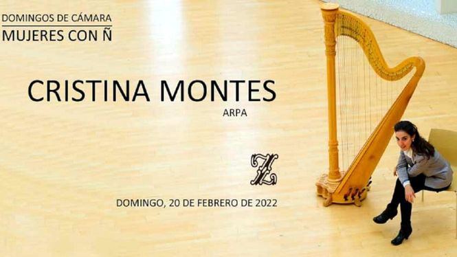 La arpista Cristina Montes en Mujeres con Ñ del Ciclo Domingos de Cámara