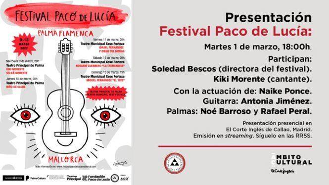 Ámbito Cultural despide febrero con marcha y empieza marzo con Paco de Lucía