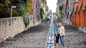 La Montaña de Bueren, en Lieja, una escalera de 374 escalones y un 30% de inclinación