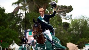 El joven jinete belga Gilles Thomas ganador de la Copa de S.M. El Rey, Trofeo Caser Seguros