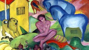 En el sueño, una representación teatral inspirada en la obra de Franz Marc