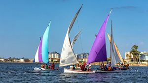 Regata de vela latina en La Manga del Mar Menor