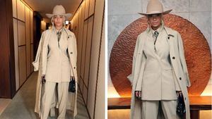 La cantante Beyoncé luce un look Ferragamo en su última aparición pública