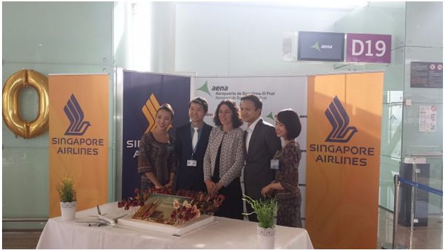 Singapore Airlines celebra diez años de operaciones desde Barcelona