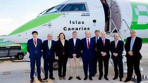 Binter bautiza un nuevo avión con el nombre de Islas Canarias