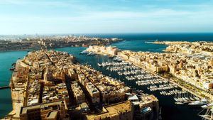 Vista aérea de tres ciudades, Malta