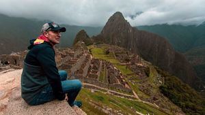 Stéphane Peterhansel en Machu Picchu