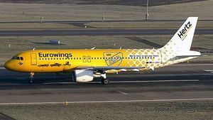 El Airbus A320 con su nueva imagen celebra el acuerdo entre Hertz y Eurowings