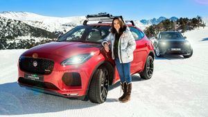 Tamara Falcó pone a prueba su Jaguar E-Pace Diesel 4x4 en las pistas de Andorra