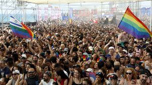 El desfile del Orgullo Gay más multitudinario de Oriente Medio en Tel Aviv