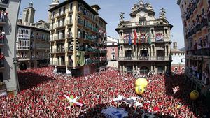 Bajan los hoteles en San Fermín, en Pamplona, con respecto a 2018