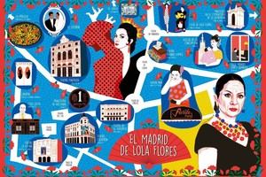 Mapa cultural ilustrado: El Madrid de Lola Flores