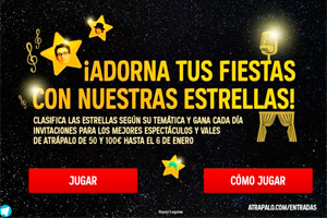 Atrápalo celebra la Navidad lanzando el juego “¡Adorna tus fiestas con nuestras estrellas!”