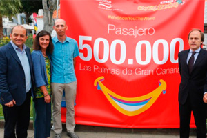 La Guagua Turística de Las Palmas de Gran Canaria celebra su pasajero número 500.000