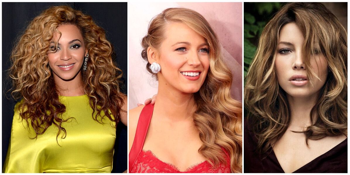 Tres tipos de rizo (Beyoncé + Blake Lively + Jessica Biel).