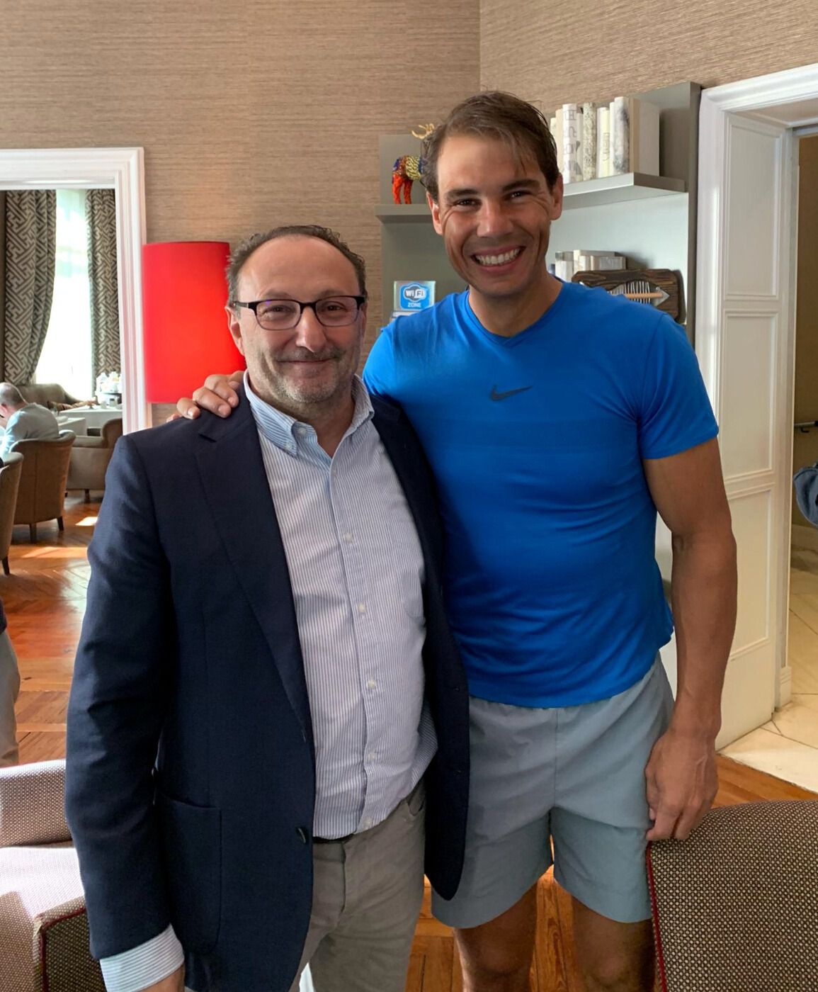 Rafa Nadal y Juan Matji, presidente Cantabria Labs