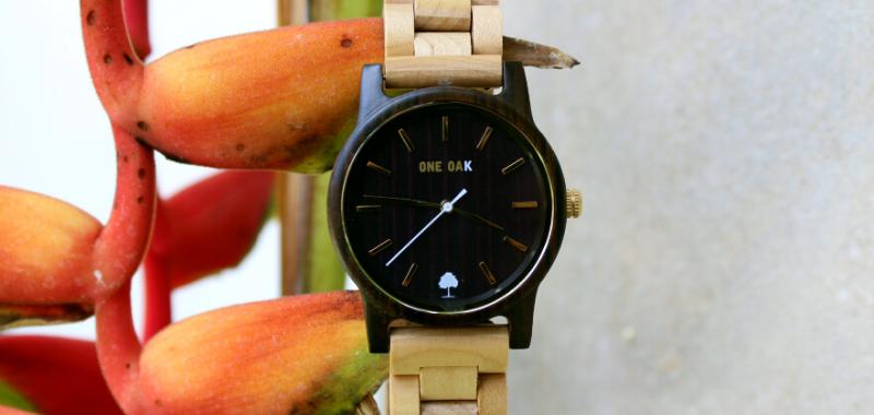 One oak Reloj 40mm Hemlock Maple 65€