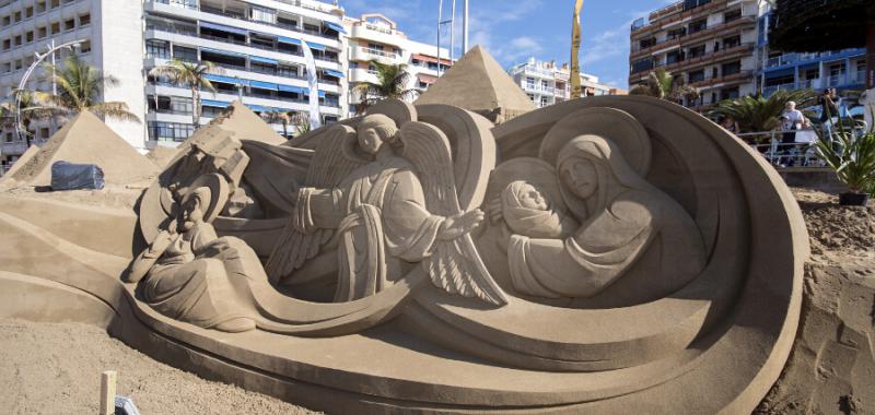 Belén de Arena en la playa de Las Canteras