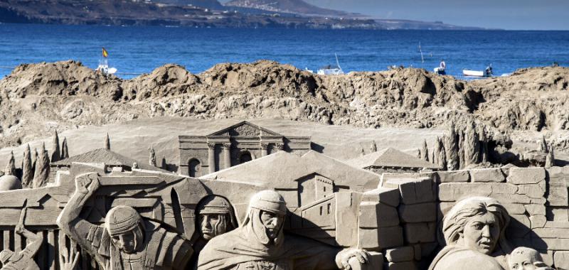 Belén de Arena en la playa de Las Canteras